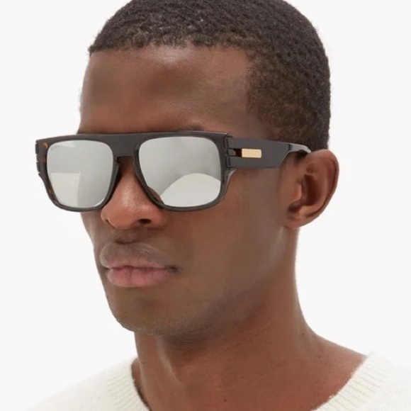 Authentic- New GUCCI SIlver Square Men's Sunglasses
GG0664S 004 58 - Picture 1 of 12